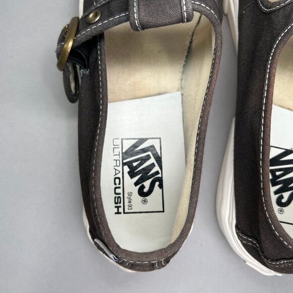 Vans Shoes Women's Size 10 Gray Canvas Slip On Platform Athletic Casual Sneakers - Picture 10 of 13